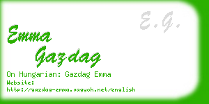 emma gazdag business card